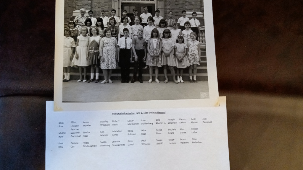 6th Grade Graduation at Delmar-Harvard, 1965; Submitted by Susan Bendawald