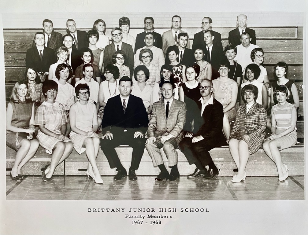 Brittany Jr. High Faculty Members 1967-1968; Submitted by Debbie Dalin Guyer