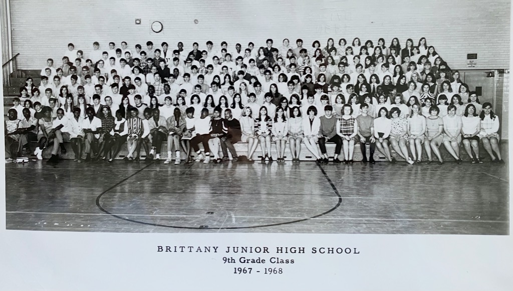 Brittany Jr. High 9th Grade Class 1967-68; Submitted by Debbie Dalin Guyer